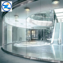 Custom size curved tempered glass bent toughened panels